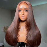 Perruque Brésilienne Straight Hair HD Lace  Chocolat